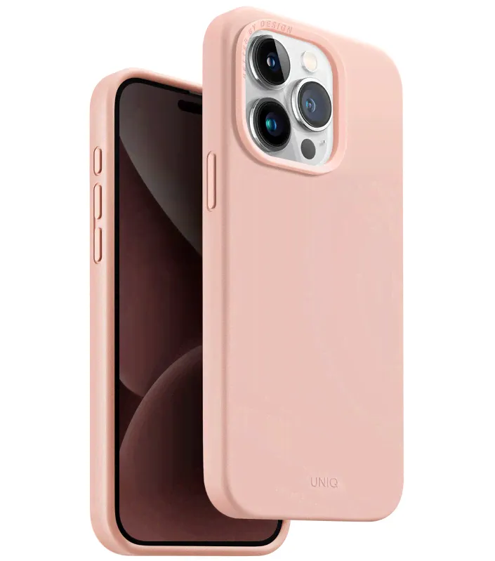 Чехол Uniq для iPhone 15 Pro Max LINO Розовый (Magsafe)-0
