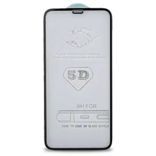 Защитное стекло для iPhone 14 Pro/15/16 5D (Черный)